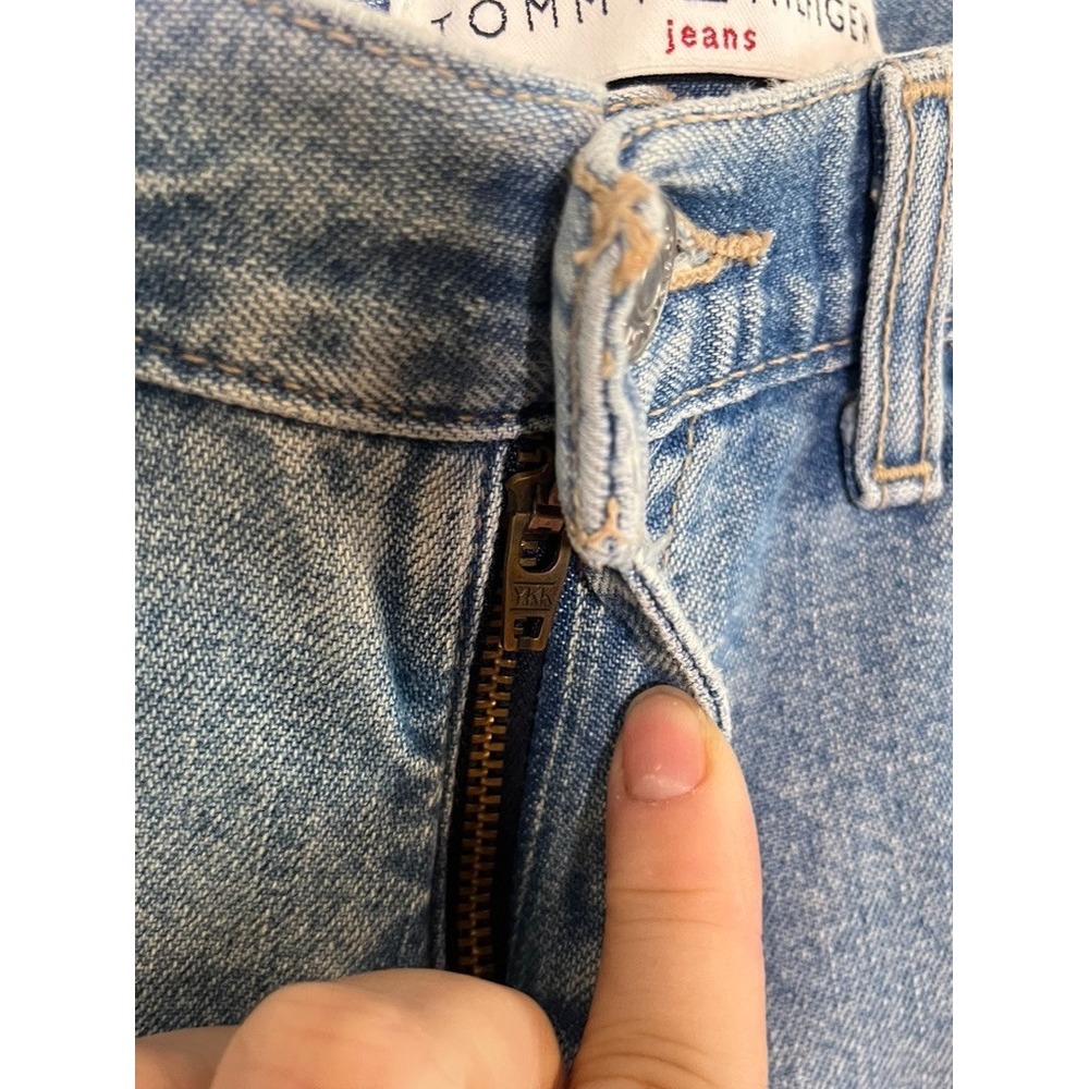 Retro Boyfriend Denim Jean Shorts 6 Light Wash Tommy Hilfiger Western Festival - Picture 6 of 10